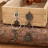 Maxbell Vintage Pendant Earrings Mythology Irregular Asymmetric for Girls Wife