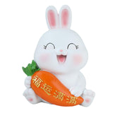 Maxbell Decorative Rabbit Piggy Bank Statue Chinese Style Decoration Kids Home