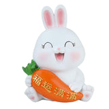 Maxbell Decorative Rabbit Piggy Bank Statue Chinese Style Decoration Kids Home