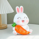 Maxbell Decorative Rabbit Piggy Bank Statue Chinese Style Decoration Kids Home