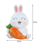 Maxbell Decorative Rabbit Piggy Bank Statue Chinese Style Decoration Kids Home