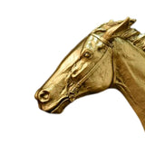 Maxbell Horse Head Statue Gifts Crafts Resin for TV Cabinet Office Desktop Ornament Aureate