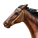Maxbell Horse Head Statue Gifts Crafts Resin for TV Cabinet Office Desktop Ornament Brown