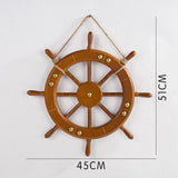 Maxbell Boat Steering Wheel Wood Ship Wheel for Coastal Theme Decoration