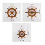 Maxbell Boat Steering Wheel Wood Ship Wheel for Coastal Theme Decoration