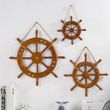 Maxbell Boat Steering Wheel Wood Ship Wheel for Coastal Theme Decoration