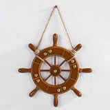 Maxbell Boat Steering Wheel Wood Ship Wheel for Coastal Theme Decoration