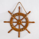 Maxbell Boat Steering Wheel Wood Ship Wheel for Coastal Theme Decoration