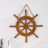 Maxbell Boat Steering Wheel Wood Ship Wheel for Coastal Theme Decoration