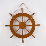 Maxbell Boat Steering Wheel Wood Ship Wheel for Coastal Theme Decoration