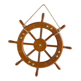 Maxbell Boat Steering Wheel Wood Ship Wheel for Coastal Theme Decoration