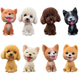 Maxbell 8x Cute Shaking Head Dog Bobblehead Dog Nodding Dog for Bedroom Office Decor
