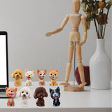 Maxbell 8x Cute Shaking Head Dog Bobblehead Dog Nodding Dog for Bedroom Office Decor