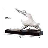 Maxbell Nordic Style Ballet Dancer Arts Decoration Elegant for Entrance Shelf Gifts Style C White