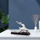 Maxbell Nordic Style Ballet Dancer Arts Decoration Elegant for Entrance Shelf Gifts Style C White