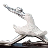 Maxbell Nordic Style Ballet Dancer Arts Decoration Elegant for Entrance Shelf Gifts Style C White