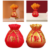 Maxbell Chinese Flower Vase Resin Flower Pot New Year Party Home Plant Planter Decor Red