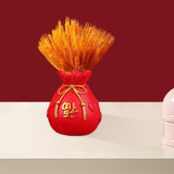 Maxbell Chinese Flower Vase Resin Flower Pot New Year Party Home Plant Planter Decor Red