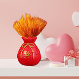 Maxbell Chinese Flower Vase Resin Flower Pot New Year Party Home Plant Planter Decor Red