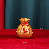 Maxbell Chinese Flower Vase Resin Flower Pot New Year Party Home Plant Planter Decor Aureate