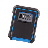 Maxbell Key Storage Lock Box 4 Digit Password Key Storage Case Wall Mounted for Home Blue
