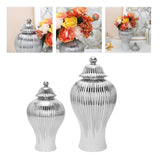 Maxbell Ceramic Ginger Jar Storage Vase Crafts Home Decor Handmade Collectible Large