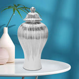 Maxbell Ceramic Ginger Jar Storage Vase Crafts Home Decor Handmade Collectible Large