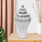 Maxbell Ceramic Ginger Jar Storage Vase Crafts Home Decor Handmade Collectible Large