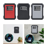Maxbell Portable Key Storage Lock Box 4 Digit Password Key Storage Case for House Red