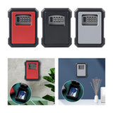 Maxbell Portable Key Storage Lock Box 4 Digit Password Key Storage Case for House Red