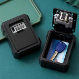 Maxbell Portable Key Storage Lock Box 4 Digit Password Key Storage Case for House Black