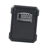 Maxbell Portable Key Storage Lock Box 4 Digit Password Key Storage Case for House Black