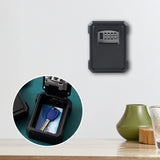 Maxbell Portable Key Storage Lock Box 4 Digit Password Key Storage Case for House Black