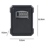 Maxbell Portable Key Storage Lock Box 4 Digit Password Key Storage Case for House Black