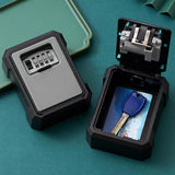 Maxbell Portable Key Storage Lock Box 4 Digit Password Key Storage Case for House Gray