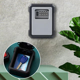 Maxbell Portable Key Storage Lock Box 4 Digit Password Key Storage Case for House Gray