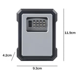 Maxbell Portable Key Storage Lock Box 4 Digit Password Key Storage Case for House Gray
