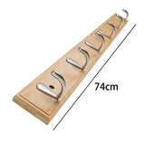 Maxbell Coat Hook Clothes Hanger Home Decoration for Living Room Bathroom Entryway Wood 74cm