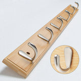 Maxbell Coat Hook Clothes Hanger Home Decoration for Living Room Bathroom Entryway Wood 74cm