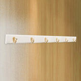 Maxbell Coat Hook Clothes Hanger Home Decoration for Living Room Bathroom Entryway White 74cm