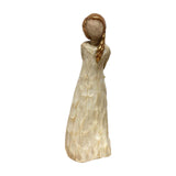 Maxbell lady Statue Figurine Desktop Resin Girl Bedroom Cabinet Wedding White