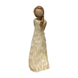 Maxbell lady Statue Figurine Desktop Resin Girl Bedroom Cabinet Wedding White