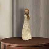 Maxbell lady Statue Figurine Desktop Resin Girl Bedroom Cabinet Wedding White