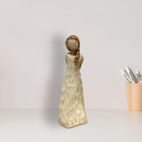Maxbell lady Statue Figurine Desktop Resin Girl Bedroom Cabinet Wedding White