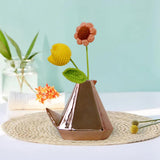 Maxbell Flower Vase Collectible Porcelain Pot for Office Home Decorations Parties Rose Gold