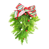 Maxbell Artificial Christmas Teardrop Wreath for Outdoor Indoor Backdrop Party with Ball