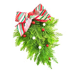 Maxbell Artificial Christmas Teardrop Wreath for Outdoor Indoor Backdrop Party with Ball