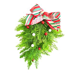 Maxbell Artificial Christmas Teardrop Wreath for Outdoor Indoor Backdrop Party with Ball