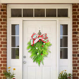 Maxbell Artificial Christmas Teardrop Wreath for Outdoor Indoor Backdrop Party with Ball