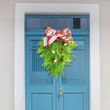 Maxbell Artificial Christmas Teardrop Wreath for Outdoor Indoor Backdrop Party with Ball